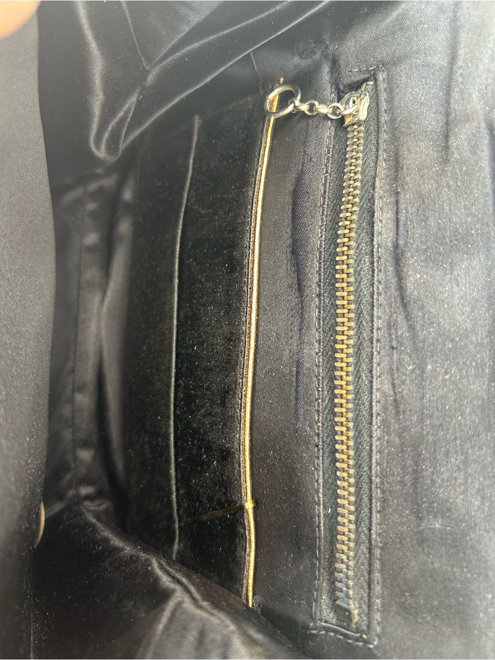 charming vintage black leather handbag Lucite Bakelite handle - Picture 7 of 9